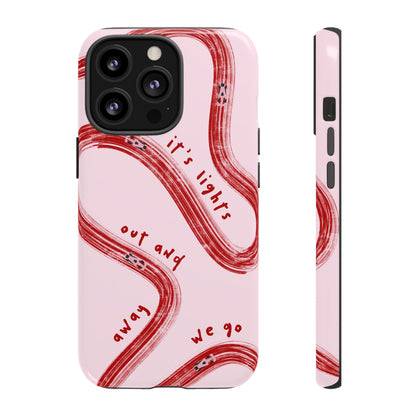 Pink and Red Lights Out F1 Phone Case Design, Trendy F1 Gift, Formula 1 Gift, Cute F1 Phone Case, Unique Formula One Phone Case