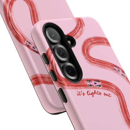 F1 Phone Case Pink and Red Painted "its lights out and away we go", Trendy F1 Gift, Formula 1 Gift, Cute F1 Phone Case, Unique Phone Case