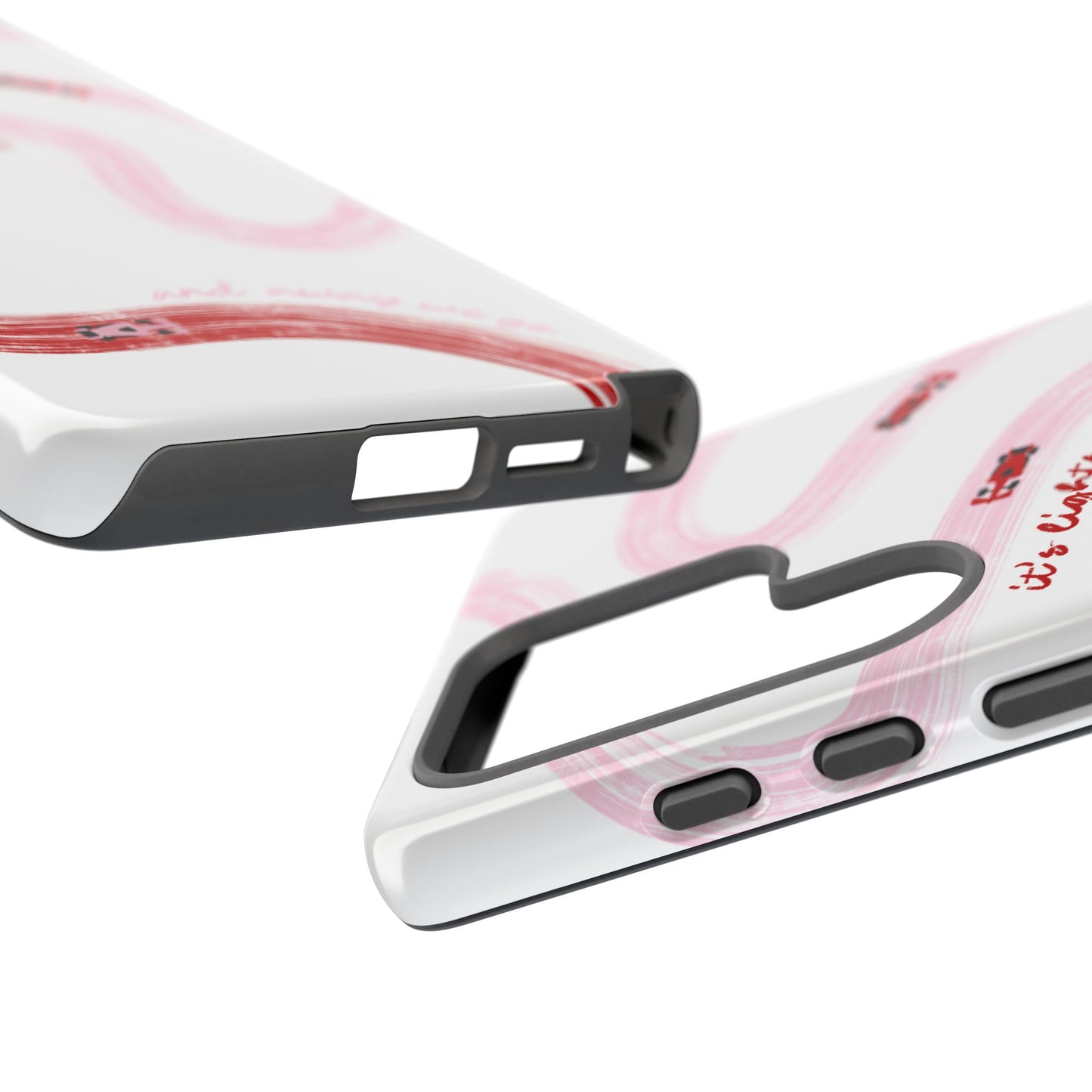 F1 Phone Case Pink and Red Painted "its lights out and away we go", Trendy F1 Gift, Formula 1 Gift, Cute F1 Phone Case, Unique Phone Case