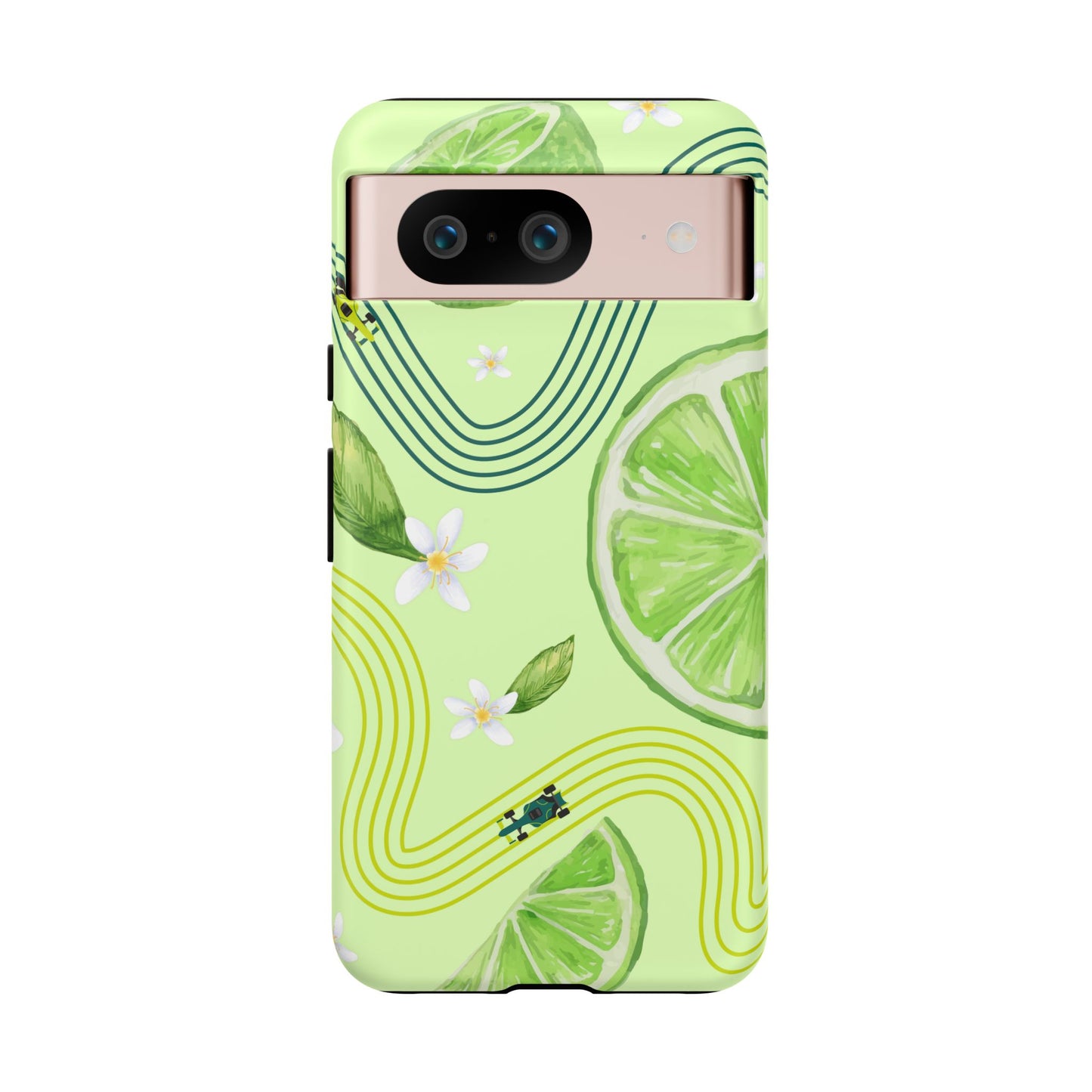 Green F1 Aston Martin and Lime Phone Case, Trendy F1 Gift, Formula 1 Gift, Cute Fruit F1 Phone Case, Unique Phone Case