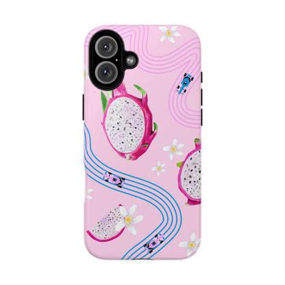 Pink F1 Alpine and Dragonfruit Phone Case, Trendy F1 Gift, Formula 1 Gift, Cute Fruit F1 Phone Case, Unique Phone Case