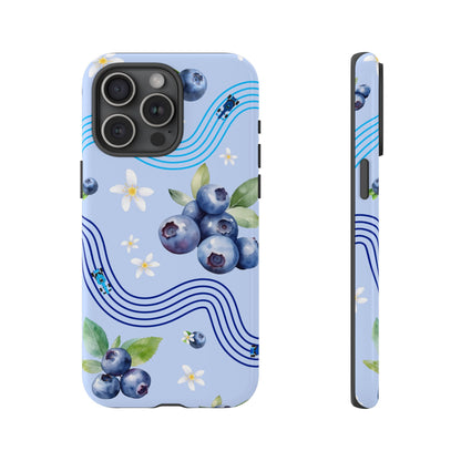 Blue F1 Williams and Blueberries Phone Case, Trendy F1 Gift, Formula 1 Gift, Cute Fruit F1 Phone Case, Unique Phone Case