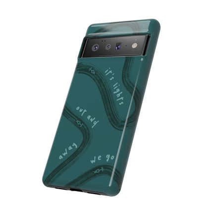 Teal Lights Out F1 Phone Case Design, Trendy F1 Gift, Formula 1 Gift, Cute F1 Phone Case, Unique Formula One Phone Case