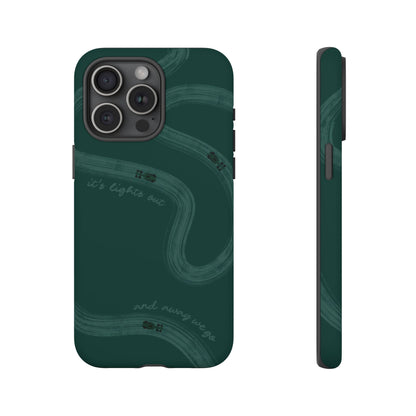 F1 Phone Case Monochrome Green Painted "its lights out and away we go", Trendy F1 Gift, Formula 1 Gift, Cute F1 Phone Case, Phone Case