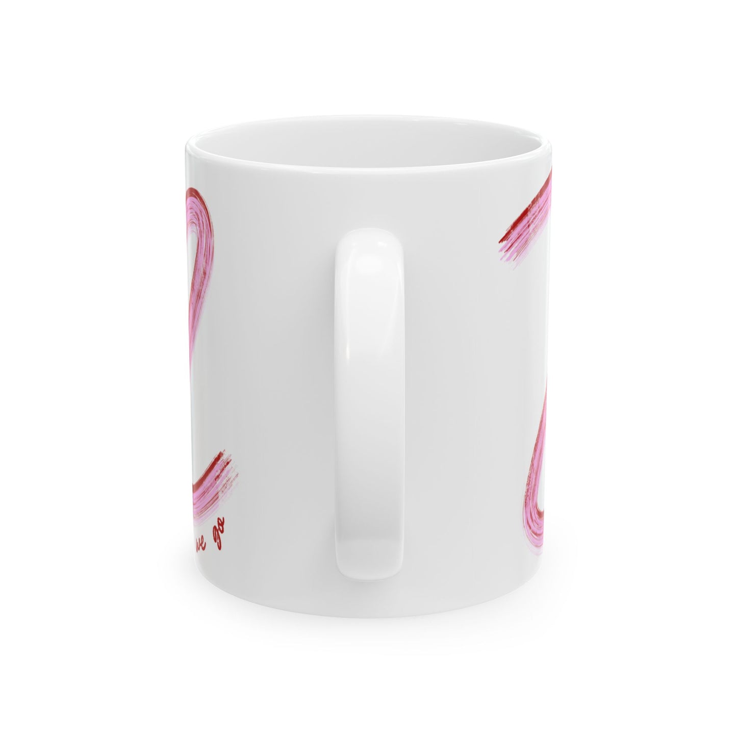 Pink and Red Painted It's Lights Out and Away We Go Mug, Unique Gift for Coffee Lovers, Whimsical Formula 1 Gift