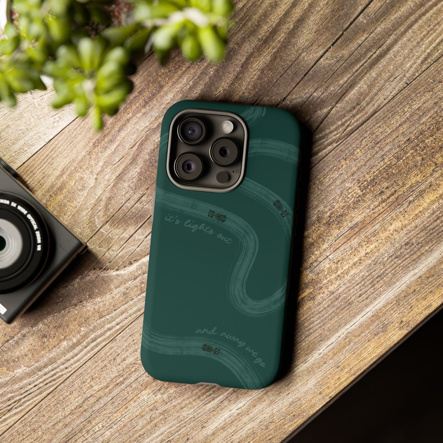 F1 Phone Case Monochrome Green Painted "its lights out and away we go", Trendy F1 Gift, Formula 1 Gift, Cute F1 Phone Case, Phone Case