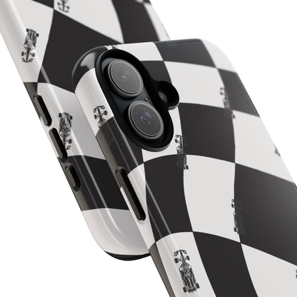 F1 Phone Case Black and White Checkered Design, Trendy F1 Gift, Formula 1 Gift, Cute F1 Phone Case, Unique Formula One Phone Case