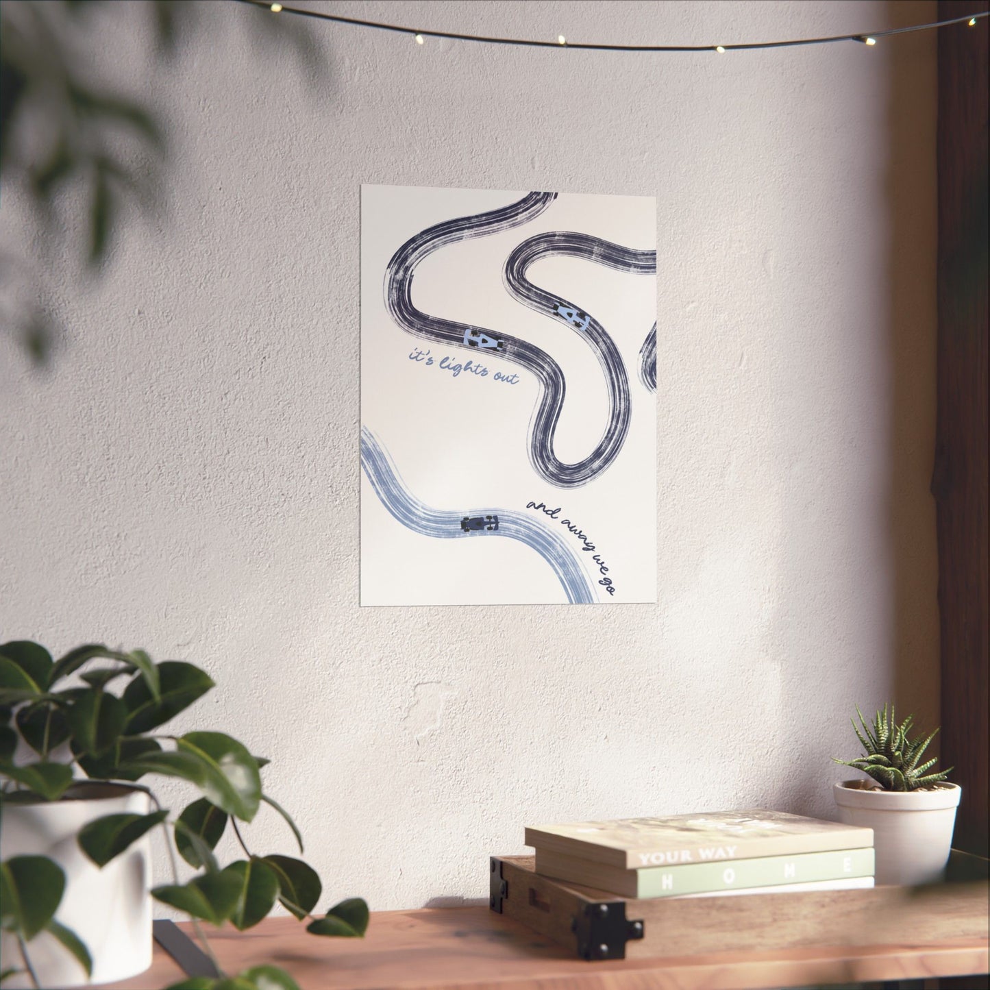Blue F1 Matte Vertical Poster | F1 Giclée Art Print (US SIZING)