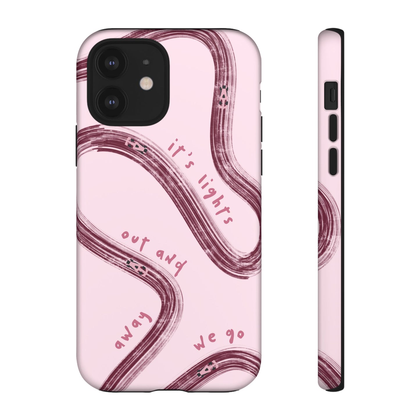 Pink Lights Out F1 Phone Case Design, Trendy F1 Gift, Formula 1 Gift, Cute F1 Phone Case, Unique Formula One Phone Case