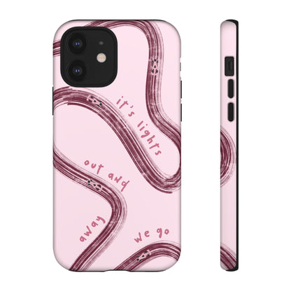 Pink Lights Out F1 Phone Case Design, Trendy F1 Gift, Formula 1 Gift, Cute F1 Phone Case, Unique Formula One Phone Case