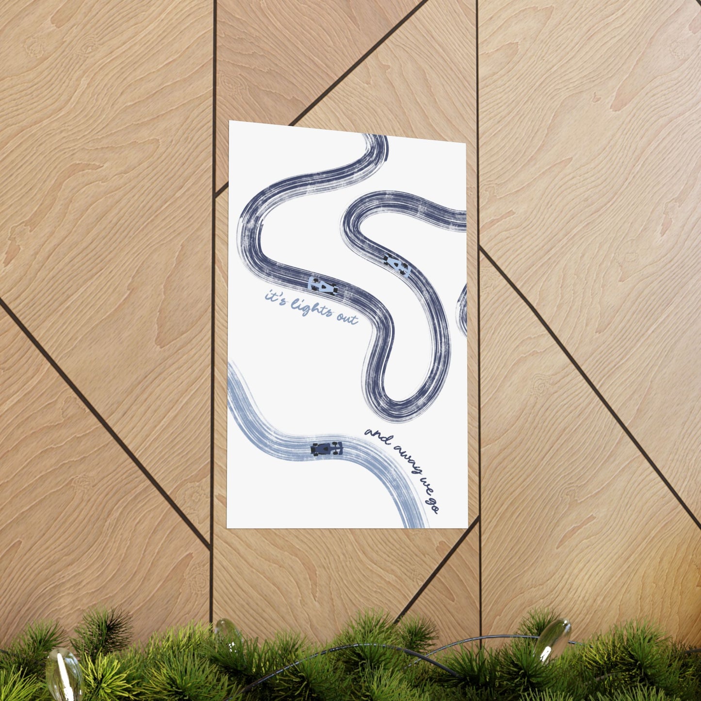 Blue F1 Matte Vertical Poster | F1 Giclée Art Print (US SIZING)