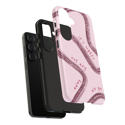 Pink Lights Out F1 Phone Case Design, Trendy F1 Gift, Formula 1 Gift, Cute F1 Phone Case, Unique Formula One Phone Case