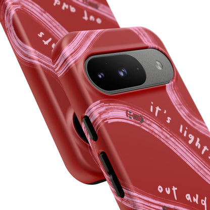 Red and Pink Lights Out F1 Phone Case Design, Trendy F1 Gift, Formula 1 Gift, Cute F1 Phone Case, Unique Formula One Phone Case