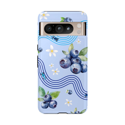 Blue F1 Williams and Blueberries Phone Case, Trendy F1 Gift, Formula 1 Gift, Cute Fruit F1 Phone Case, Unique Phone Case