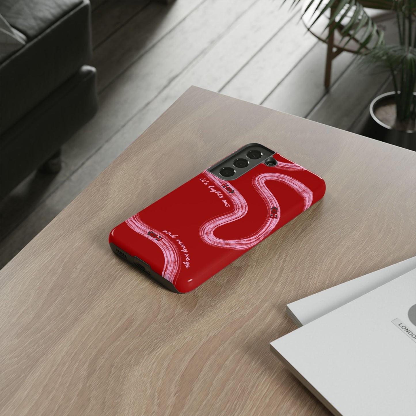 Red and Pink Lights Out F1 Phone Case Design, Trendy F1 Gift, Formula 1 Gift, Cute F1 Phone Case, Unique Formula One Phone Case