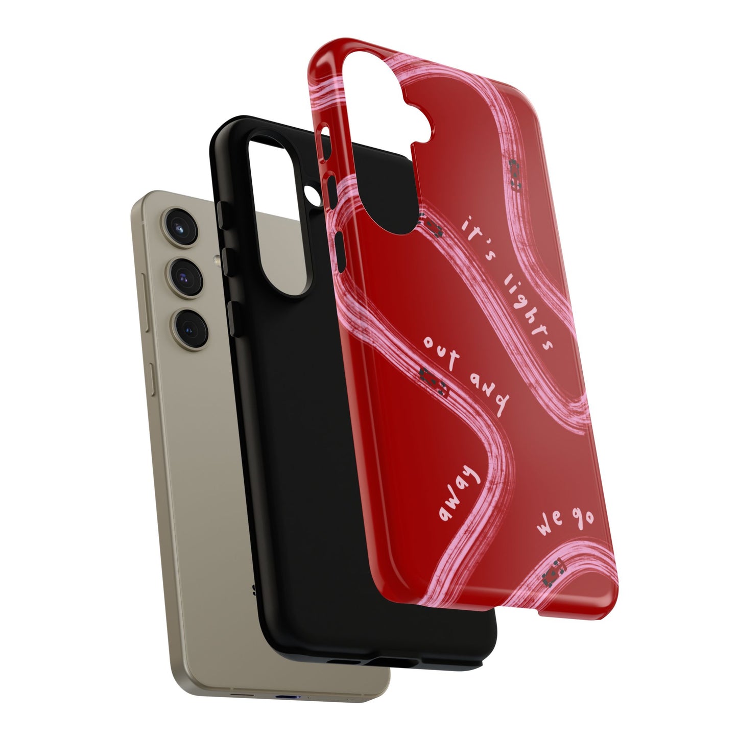 Red and Pink Lights Out F1 Phone Case Design, Trendy F1 Gift, Formula 1 Gift, Cute F1 Phone Case, Unique Formula One Phone Case