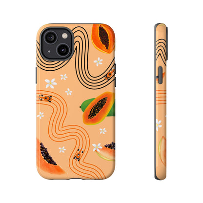 Orange F1 McLaren and Papaya Phone Case, Trendy F1 Gift, Formula 1 Gift, Cute Fruit F1 Phone Case, Unique Phone Case