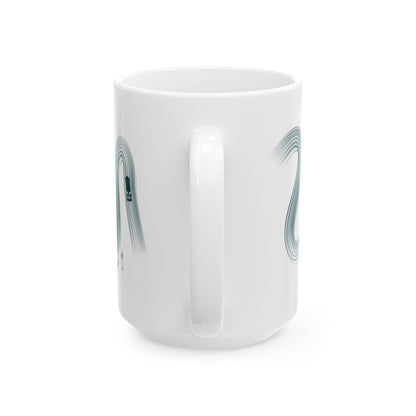 Green Painted F1  It's Lights Out and Away We Go Mug, Unique Gift for Coffee Lovers, Whimsical Formula 1 Gift