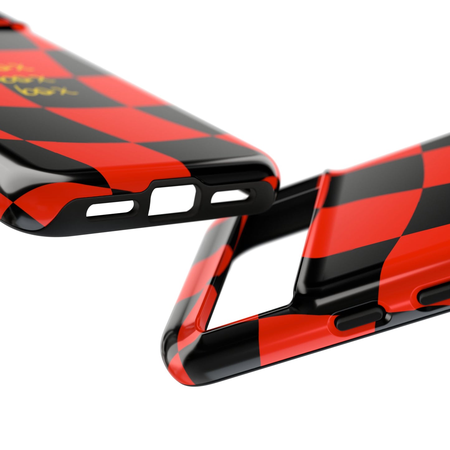F1 Ferrari Black and Red Checkered Phone Case, Box Box Box F1 Phone Case