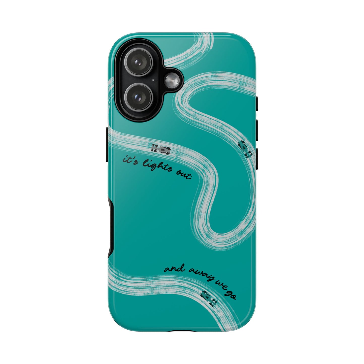 Mercedes F1 Phone Case Painted "its lights out and away we go", Trendy F1 Gift, Formula 1 Gift, Cute F1 Phone Case
