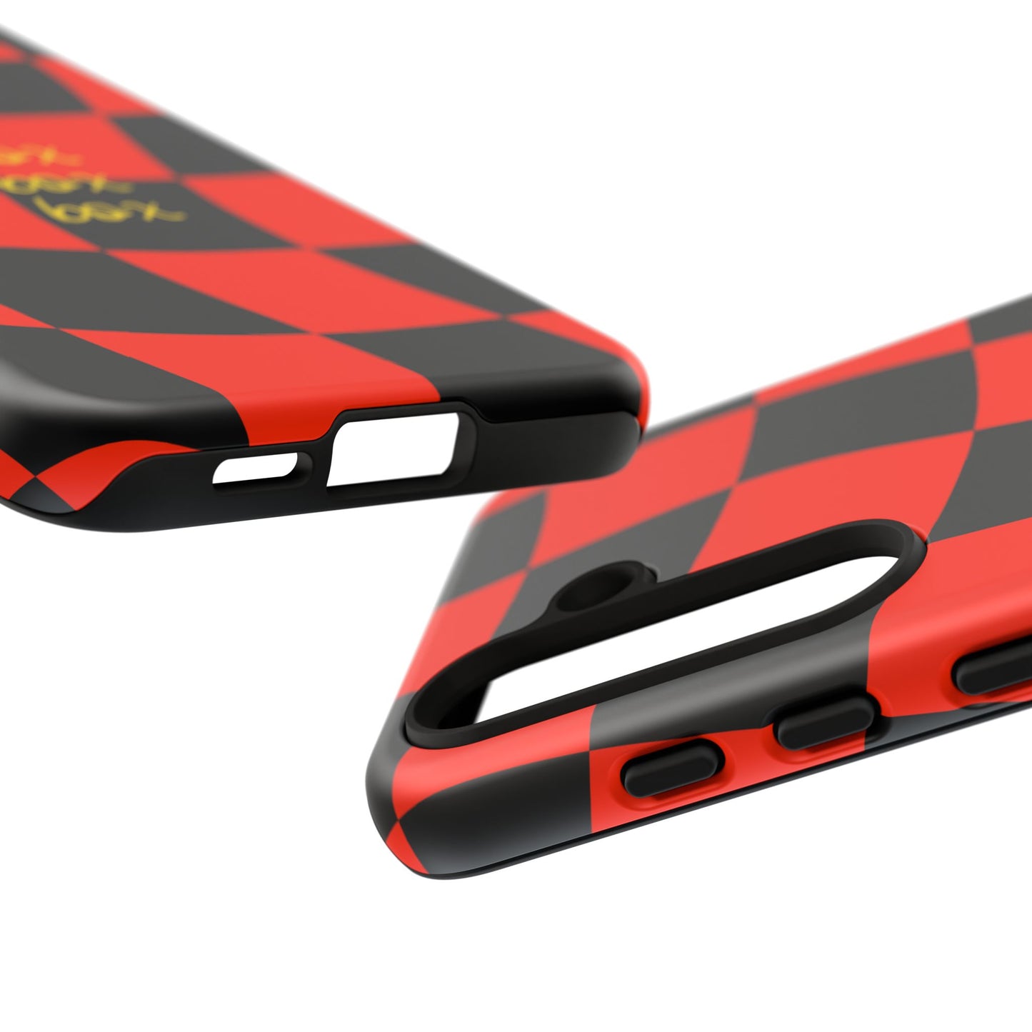F1 Ferrari Black and Red Checkered Phone Case, Box Box Box F1 Phone Case