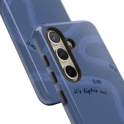 F1 Phone Case Monochrome Dark Blue Painted "its lights out and away we go", Trendy F1 Gift, Formula 1 Gift, Cute F1 Phone Case, Phone Case