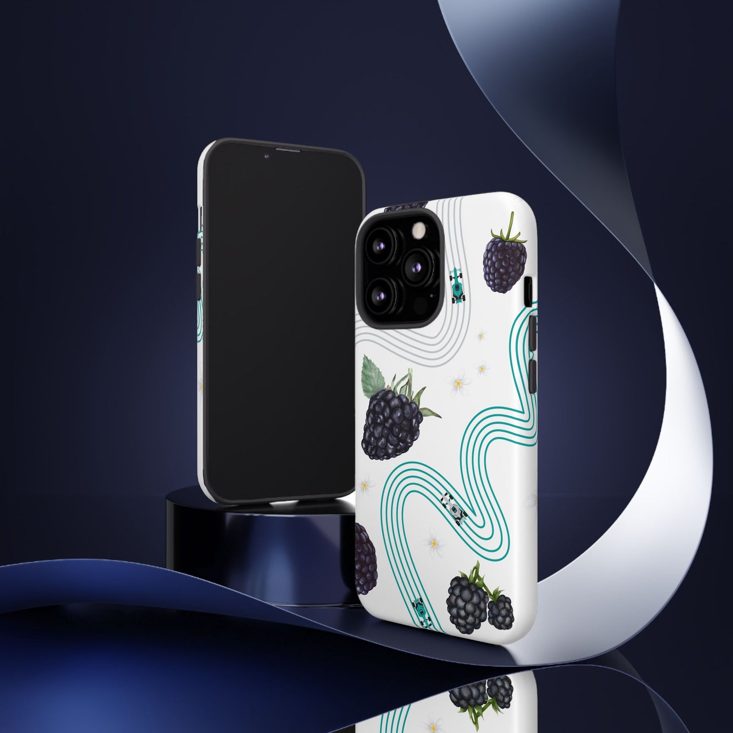 F1 Mercedes and Blackberries Phone Case , Trendy F1 Gift, Formula 1 Gift, Cute Fruit F1 Phone Case, Unique Phone Case