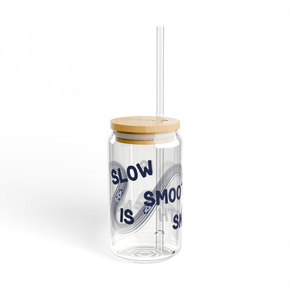 F1 Blue "Slow is Smooth, Smooth is Fast" Sipper Glass | 16oz