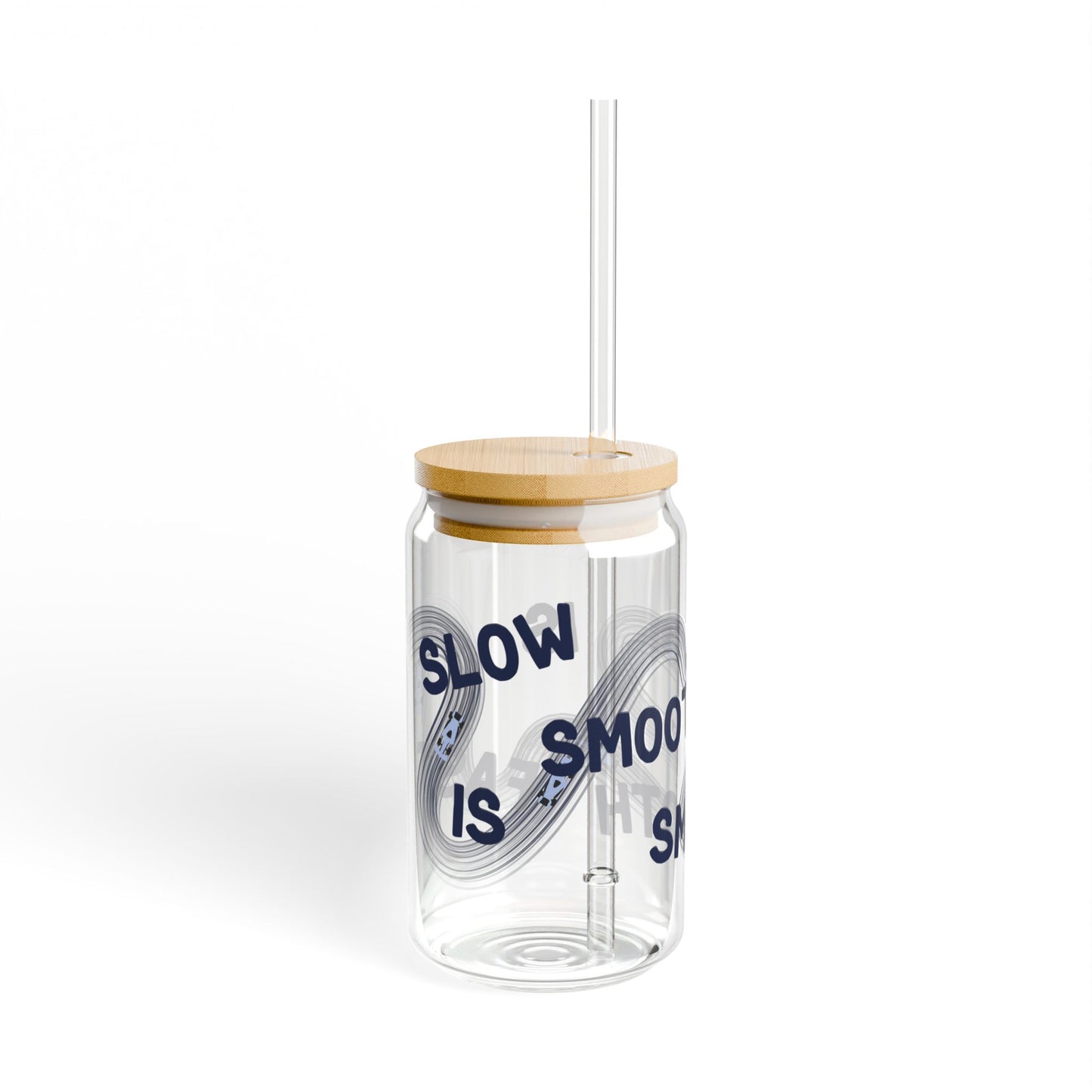 F1 Blue "Slow is Smooth, Smooth is Fast" Sipper Glass | 16oz