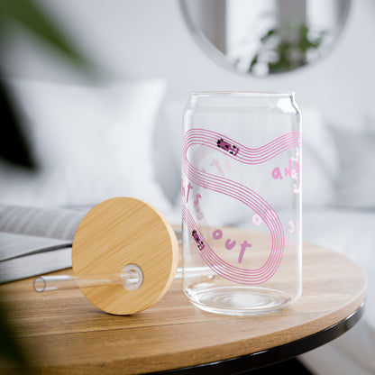 F1 Pink It's Lights Out sipper glass | 16oz