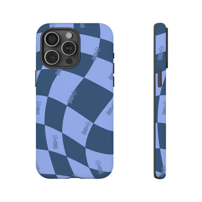 F1 Phone Case Blue Checkerboard Design, Trendy F1 Gift, Formula 1 Gift, Cute F1 Phone Case, Unique Formula One Phone Case