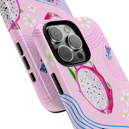Pink F1 Alpine and Dragonfruit Phone Case, Trendy F1 Gift, Formula 1 Gift, Cute Fruit F1 Phone Case, Unique Phone Case