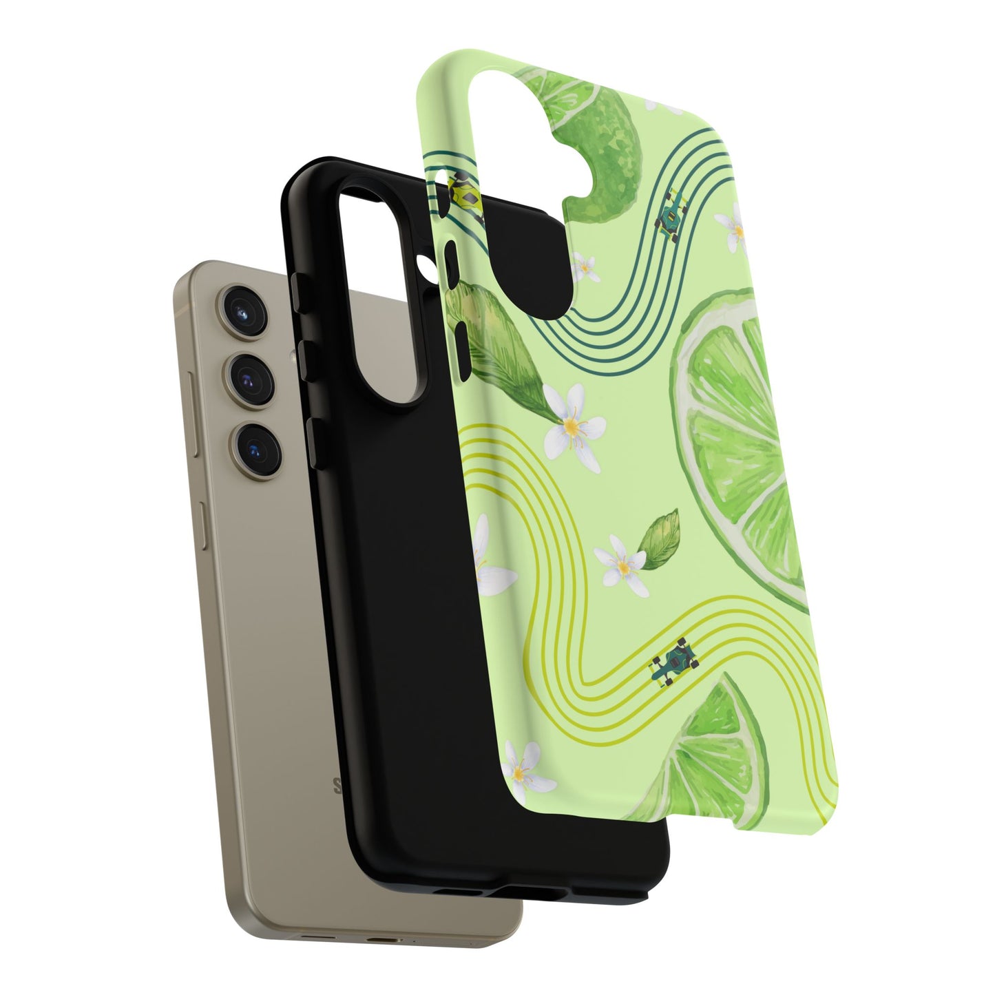 Green F1 Aston Martin and Lime Phone Case, Trendy F1 Gift, Formula 1 Gift, Cute Fruit F1 Phone Case, Unique Phone Case