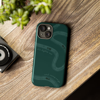 F1 Phone Case Monochrome Green Painted "its lights out and away we go", Trendy F1 Gift, Formula 1 Gift, Cute F1 Phone Case, Phone Case