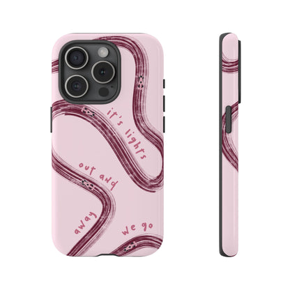 Pink Lights Out F1 Phone Case Design, Trendy F1 Gift, Formula 1 Gift, Cute F1 Phone Case, Unique Formula One Phone Case