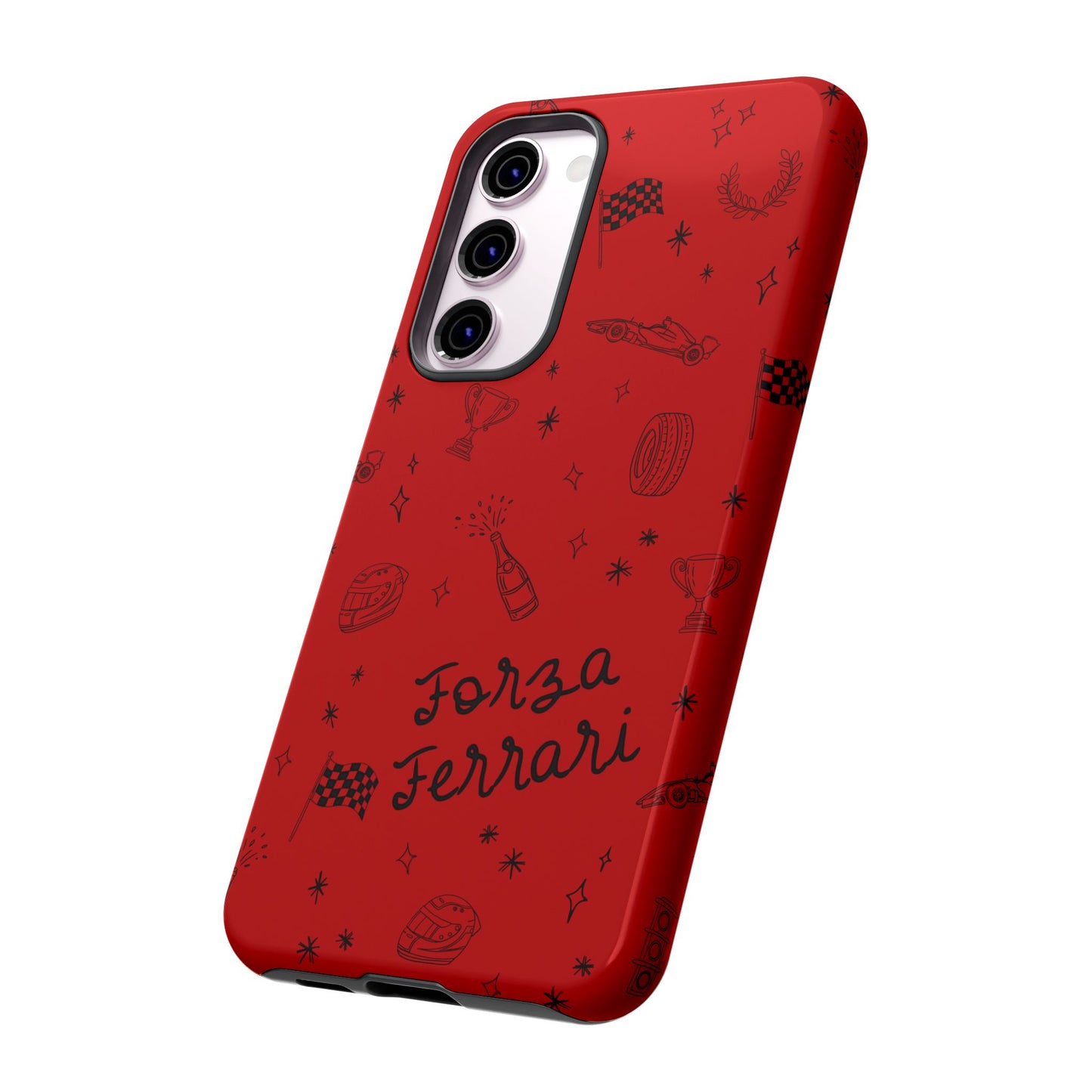 F1 Ferrari Racing Doodle "Forza Ferrari" F1 Phone Case Design