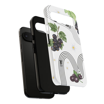 F1 Cadillac and Black Currants Phone Case, Trendy F1 Gift, Formula 1 Gift, Cute Fruit F1 Phone Case, Unique Phone Case