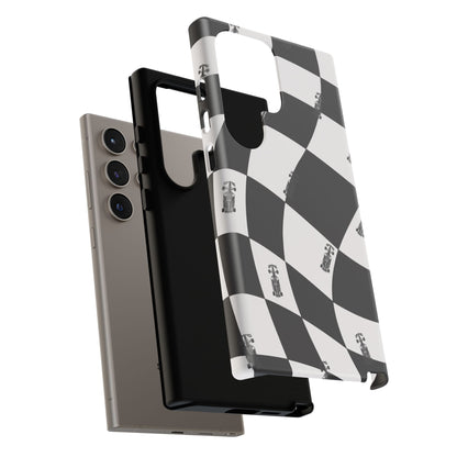 F1 Phone Case Black and White Checkered Design, Trendy F1 Gift, Formula 1 Gift, Cute F1 Phone Case, Unique Formula One Phone Case