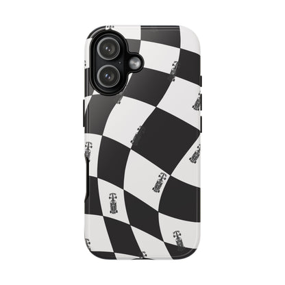 F1 Phone Case Black and White Checkered Design, Trendy F1 Gift, Formula 1 Gift, Cute F1 Phone Case, Unique Formula One Phone Case