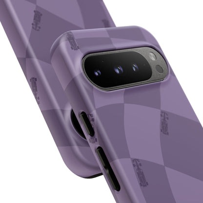 F1 Phone Case Purple Checkered Design, Trendy F1 Gift, Formula 1 Gift, Cute F1 Phone Case, Unique Formula One Phone Case