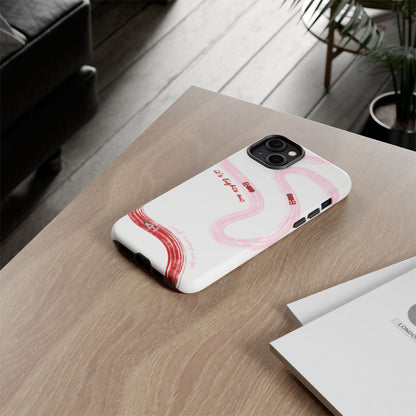 F1 Phone Case Pink and Red Painted "its lights out and away we go", Trendy F1 Gift, Formula 1 Gift, Cute F1 Phone Case, Unique Phone Case