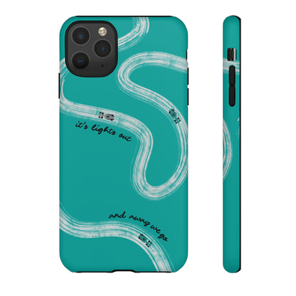 Mercedes F1 Phone Case Painted "its lights out and away we go", Trendy F1 Gift, Formula 1 Gift, Cute F1 Phone Case