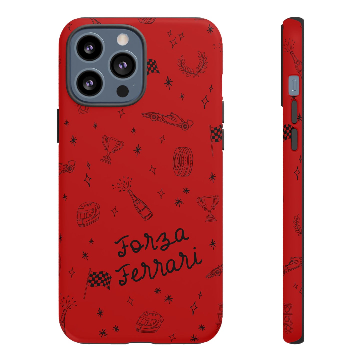 F1 Ferrari Racing Doodle "Forza Ferrari" F1 Phone Case Design