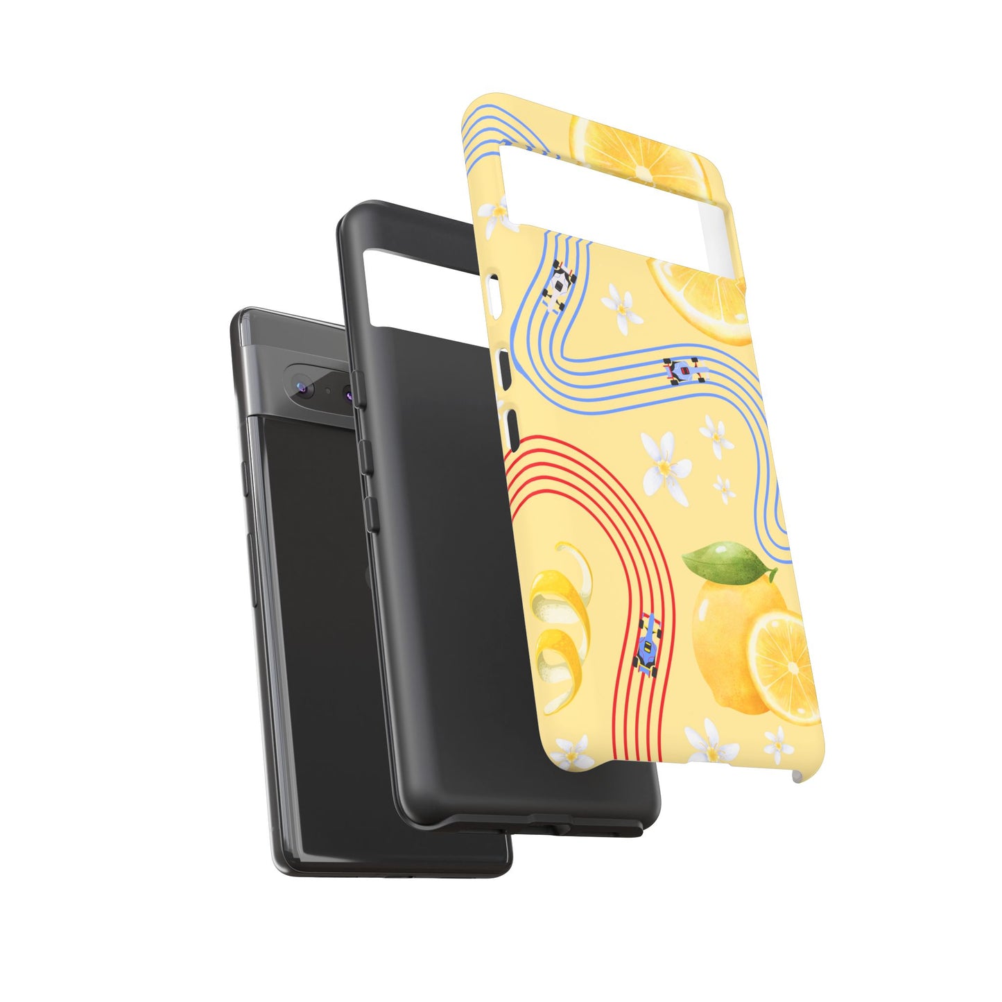 Yellow F1 Racing Bulls and Lemons Phone Case, Trendy F1 Gift, Formula 1 Gift, Cute Fruit F1 Phone Case, Unique Phone Case