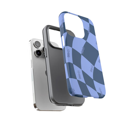 F1 Phone Case Blue Checkerboard Design, Trendy F1 Gift, Formula 1 Gift, Cute F1 Phone Case, Unique Formula One Phone Case