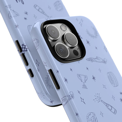 Blue Doodle "Simply Lovely" F1 Phone Case Design