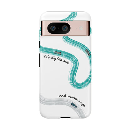 Mercedes F1 Phone Case Painted "its lights out and away we go", Trendy F1 Gift, Formula 1 Gift, Cute F1 Phone Case