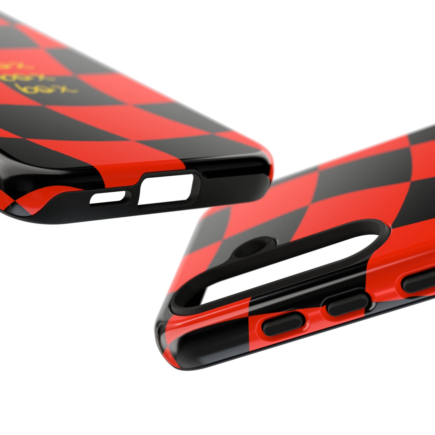 F1 Ferrari Black and Red Checkered Phone Case, Box Box Box F1 Phone Case