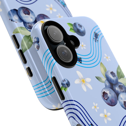 Blue F1 Williams and Blueberries Phone Case, Trendy F1 Gift, Formula 1 Gift, Cute Fruit F1 Phone Case, Unique Phone Case