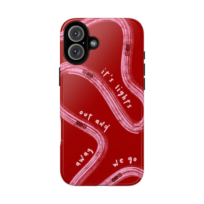 Red and Pink Lights Out F1 Phone Case Design, Trendy F1 Gift, Formula 1 Gift, Cute F1 Phone Case, Unique Formula One Phone Case